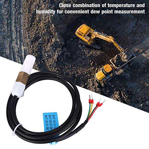 Yanmis Temperature Humidity Sensor, Soil Temperature Humidity Measurement Soil Moisture Meter Copper Plastic Housing High Accuracy Low Consumption(SHT25) 3
