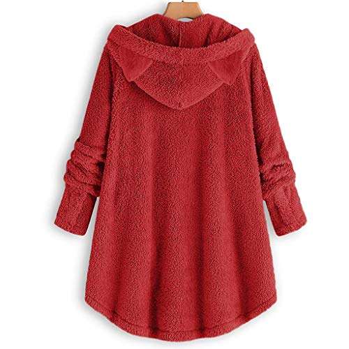 Bottoming Fluffy Tail Tops,2020 Fashion Button Coat for Women Christmas Sweatshirt Hoodies Pullover Plus Size Chaofanjiancai 4