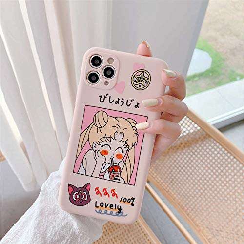 HOT 2021 Cute Cartoon Sailor Moon Soft Silicone Phone Case for iPhone 12 Pro Max Back Cover for iPhone 7 8 Plus X XR XS Max 12 Cases 2