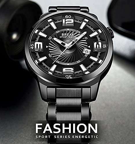 BREAK Grenade Series Analogue Black Dial Creative Quartz Men's Watch 3