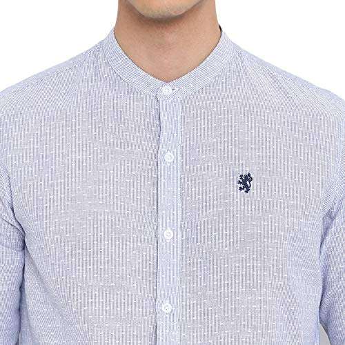 Red Tape Men's Plain Regular fit Casual Shirt (RFS0384_Dobby Blue L) 6
