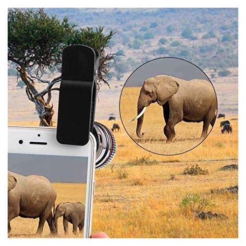 XDTLD Direct-Down Mobile Phone Camera Lens 8X Zoom Telephoto Lens with External Binoculars Universal Clip for Smartphones (Color : 8X Black) 4