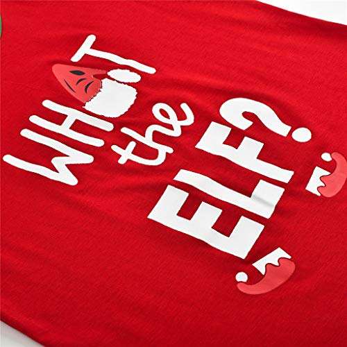 FEDULK Matching Christmas Pjs Set Mom Dad Kid Letter Top+Stripe Pant Festival Sleepwear Homewear Xmas Pajamas(Kid, 100) 6