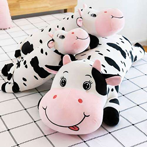VALICLUD Plush Cow Toy Stuffed Animal Hug Pillow New Year Mascot Doll Sofa Pillow Animal Toy Ox Year Plush Doll 55x12cm 4