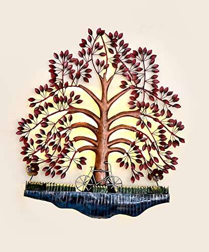 Dattatreya Metal Pesto Tree Decor Showpiece for Home Decor Wall Decor Office Decor Decorative Gift Item Multicolour Height 35 Inches 4