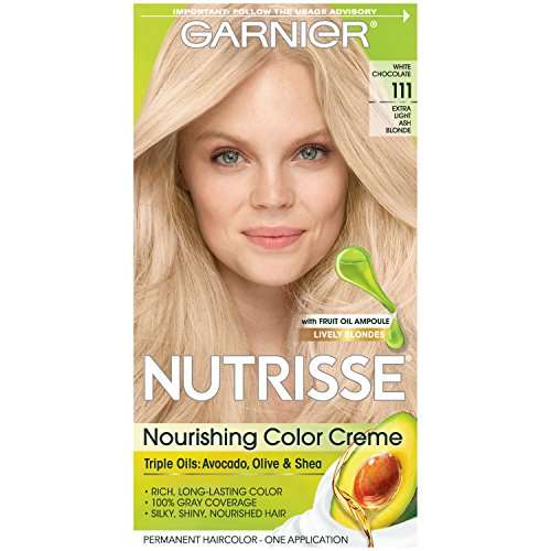Garnier Nutrisse Nourishing Hair Color Creme, 111 Extra-Light Ash Blonde (White Chocolate) (Packaging May Vary) 2