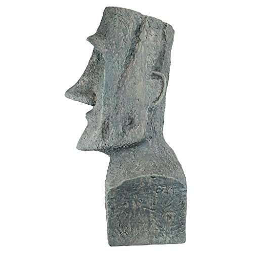 Design Toscano Easter Island Ahu Akivi Moai Monolith Garden Statue, Large 24 Inch, Polyresin, Grey Stone 5