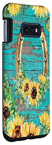 Galaxy S10e Horseshoe Sunflower Vintage For Cowgirl Case 3