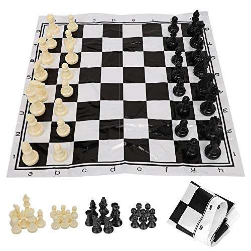 bizofft Educational Game Travel Board Game Set, Chess Set, Portable International Black & White for Kids Adults 6