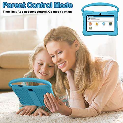DOMATON Kids Tablet - 7 inch Android 11 Mini Tablets - 2GB RAM 32GB ROM- Tablet for Kids with Case WiFi & Parental Control (Blue) 6