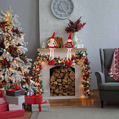 EXCEART 2pcs Elf Plush Christmas Stuffed Toys Girl Adorable Elves Figure Xmas Ornaments Holiday Plush Characters Holiday Decoration 6