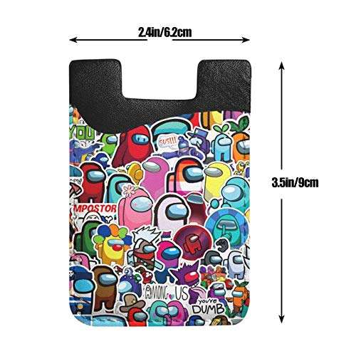 A-Mo-Ng and Us Cell Phone Card Holder Stick-On Id Credit Card Wallet Phones Case Pouch Sleeve Pocket for Many Smartphones 5