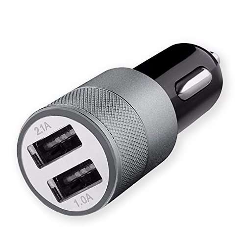 3.1A Dual Port Car Charger for HTC One Max Car Charger | High Speed Rapid Fast Turbo Metal Android & Tablets Car Mobile Charger Without USB Cable (Random Color) 2