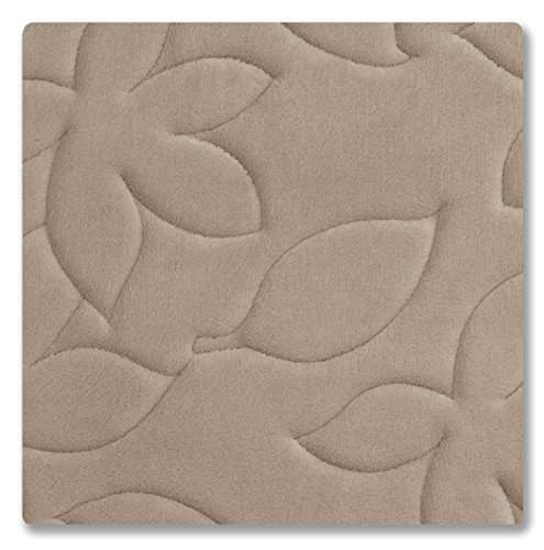 Bounce Comfort Blowing Leaves Memory Foam Bath Mat, 17 by 24", Linen 3