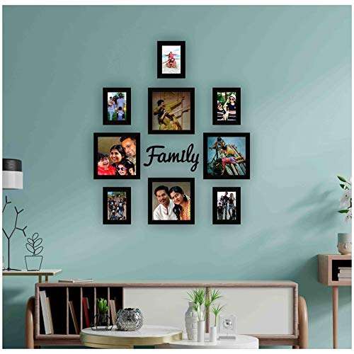 E Deals Set of 9 Collage Synthetic Framed with Acrylic Glass - self Installationá(8x8,4x6) Inches Photo Frames PF-193 5