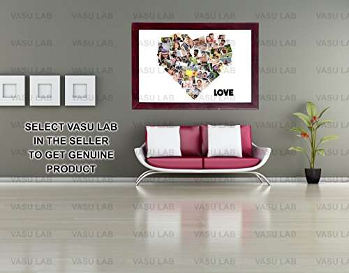 Generic Personalized Love Shaped Photo Collage Model (12in X 18in, White) 3