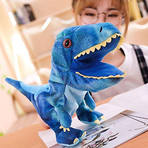 LIYANGHUIZI Plush Toys Plush Toy Dinosaur Puppets Stuffed Plush Toy Storytelling Hand Puppets Children Toys Children Birthday Gifts HANLINBAIHUODIAN (Color : Brown) 5