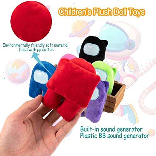 Among Us Plush Toy Merch Crewmate Plushies Soft Cute Doll Astronaut Stuffed Plush Figures Gifts for Game Fans 4.3 inch 12 Color 3