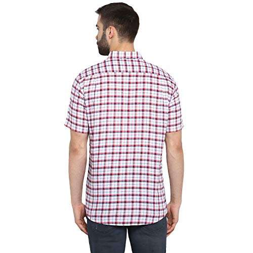 Red Tape Men's Checkered Regular fit Casual Shirt (RSH8778_Red XL) 5