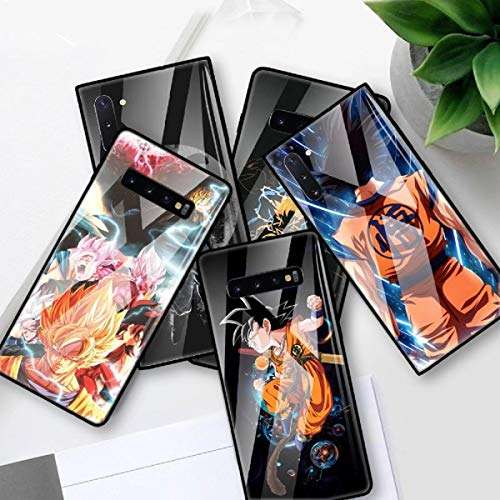 Anime Dragon Ball Z DBZ Glass Case for Samsung Galaxy S20 S10 5G S10e S9 S8 Plus Note 20 Ultra 10 9 5G Tempered Phone Coque Fundas Bag (4, Galaxy S8 Plus) 4