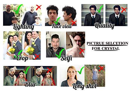 GONDGET Rectangle 3D Crystal with LED Base Light (3x7x10 cm, White) 5