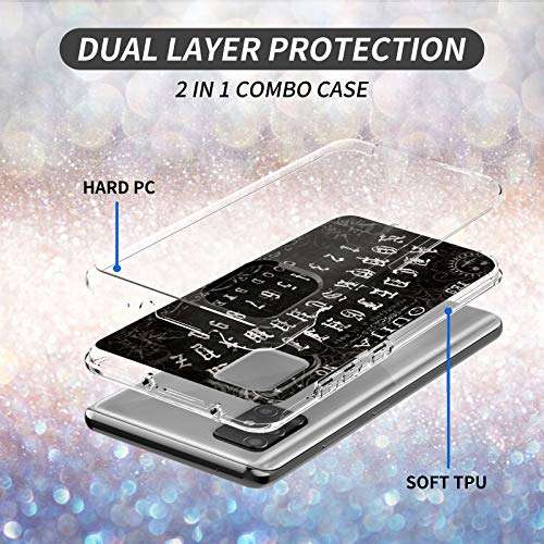 Case for Samsung Galaxy A71 5G (Not Fit A71 4G),BEROSET Dual Layer Hard Acrylic Back + Soft TPU Case Shockproof High Impact Protective Clear Phone Case for Samsung Galaxy A71 5G - Ouija Board 3