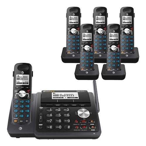 AT&T TL88102BK 2-line answering System with 5 Handsets (TL88002BK) Black 2