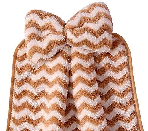 Saini Microfiber Kitchen Towels with Hanging Loop and with Bow, Pack of 2, 14 x 11 inch (Purple) 3