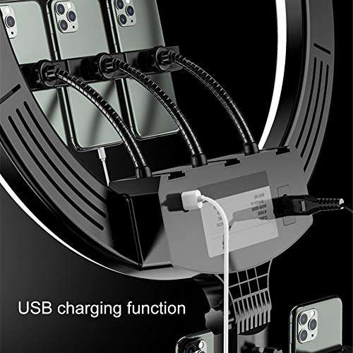 Ljings 18 Selfie Ring Light LED,with Tripod Stand Cell Phone Holder and Remote Control,Dimmable Beauty Ringlight for Photography Makeup Live Streaming,2.5m,kit 1 4