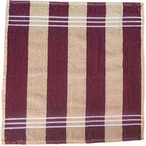 Nikyanka Super Absorbent Cotton Hand Towel Set of 4 Towels (14x21 Inch Multi Color) red Blue Brown Maroon 3
