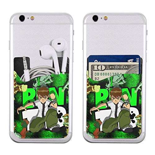 B-E-N 10 Cell Phone Card Holder Stick-On Id Credit Card Wallet Phones Case Pouch Sleeve Pocket for Many Smartphones 6