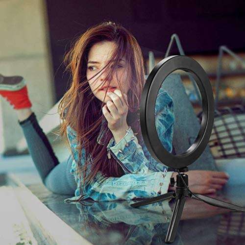 M STAR 10 Inch 26 cm Fill Light Bracket, LED Ring Anchor Light Tripod 5