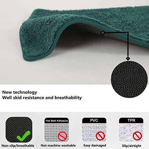 Soft and Absorbent Bathroom Mat Rug 80 x 200cmNon Slip Bath Mat Thickened Bath Rug, Washable Bedside Rug Carpet for Shower, bathtub, Kitchen and hotel, Floor Mat Carpet for Living Room and Bedroom (3) 5