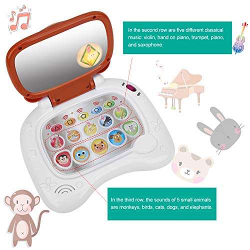 Zerodis Learning Machine Toys for Children Educational Interactive Toy with Music and Light Tablet Toy Educational Gift for Baby Children Infant Toddler 5