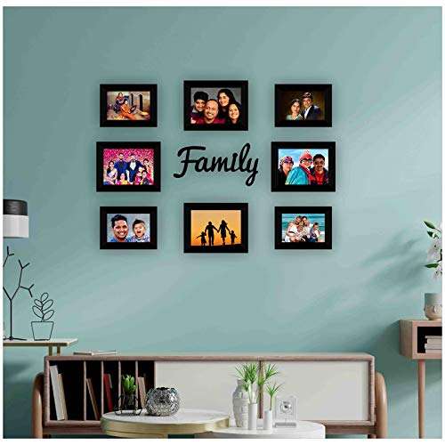 E Deals Set of 8 Collage Synthetic Framed with Acrylic Glass - self Installationá(5X7,4X6) Inches Photo Frames PF-188 5