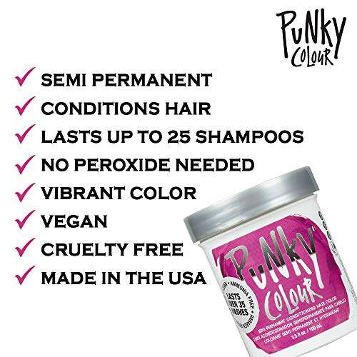 Punky Jerome Russell Semi Permanent Hair Color Conditioning, 100ml - Flamingo Pink (Pack of 1) 4