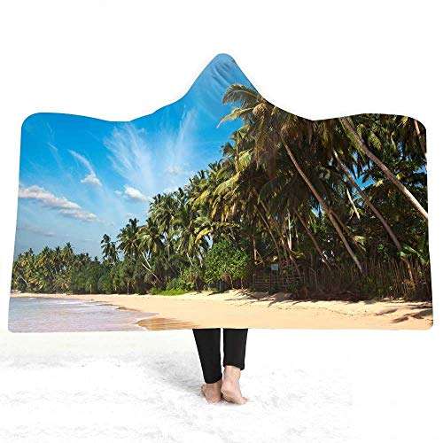 Cozy Printed Blanket Hooded Hood Thickened Double-Layer Plush Blanket Warm ( Color : 23 , Size : 150200cm ) 6