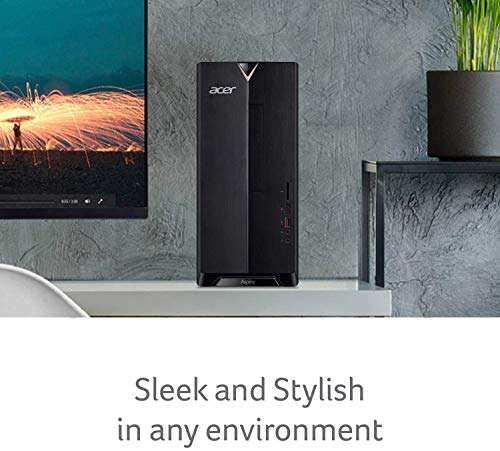 2020 Acer Aspire TC-885 Newest Desktop, 9th Gen Intel Core i5-9400 Upto 4.1GHz,DVD, 16GB DDR4, 512GB SSD + 1TB HDD, 802.11AC, USB 3.1 Type C, Windows 10 Home,Black w/Rock eDigital Accessories 5