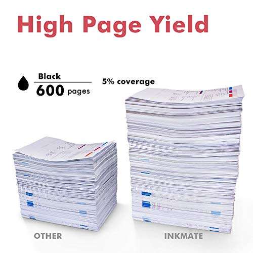 INKMATE Remanufactured Ink Cartridge Replacement for HP 64XL 64 XL N9J90AN Black Ink Cartridge Compatible with HPEnvy Photo 7155 7855 6255 7120 6252 5