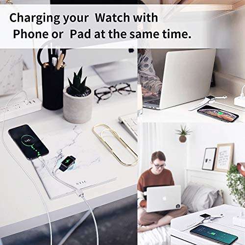 Watch Charger, 2 in 1 Portable Wireless Watch Phone Charger Charging Cable 6