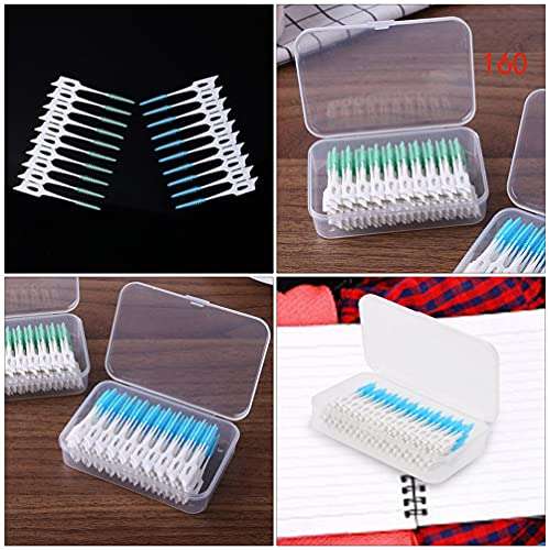 EXCEART 320pcs Interdental Brush Toothpick Tooth Flossing Head Oral Dental Hygiene Brush Dental Floss Toothpick Cleaners Tooth Cleaning Tool 6