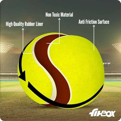 FitBox Sports Gully Ball, Cricket Ball for Street Match Cricket Ball Tennis & Lawn Cricket 3