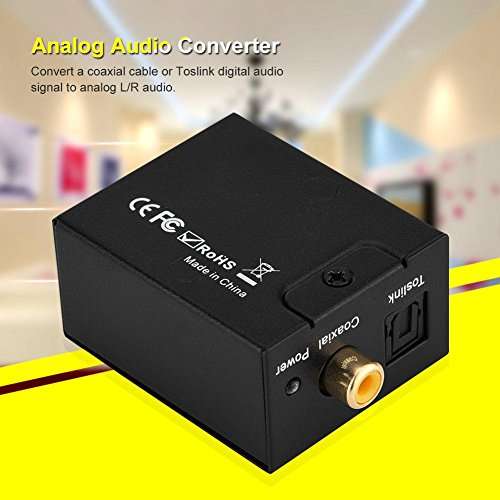 V BESTLIFE Audio Converter, Digital Analog Audio Converter/Optical Fiber to Analog Digital Audio Decoding Supports 32/44.1/48 / 96 KHz 3
