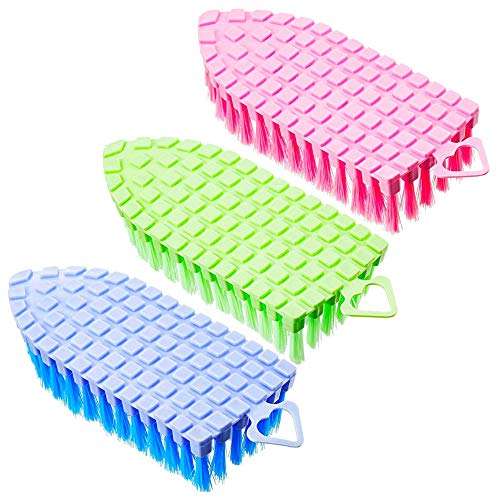 MinuteToCleanIt Plastic Flexible Cleaning Brush for Home, Kitchen and Bathroom (Small, Multicolour) (6) 2
