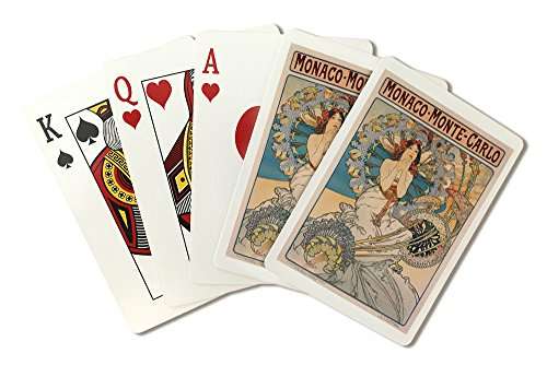 France - Monaco Monte - Carlo - (artist: Mucha, Alphonse c. 1897) - Vintage Advertisement (Playing Card Deck - 52 Card Poker Size with Jokers) 2