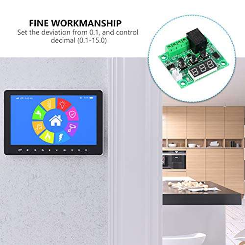 TEHAUX 2pcs Digital Display Thermostat Module,Electronic Thermostat Controller Micro Digital Temperature Control Board 4