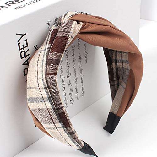 Wide Striped Headbands For Women Hair Head Hoop Women?s Hair Accessories Bow Cross Cloth Wrapped Head Wrap by HNTDG 3