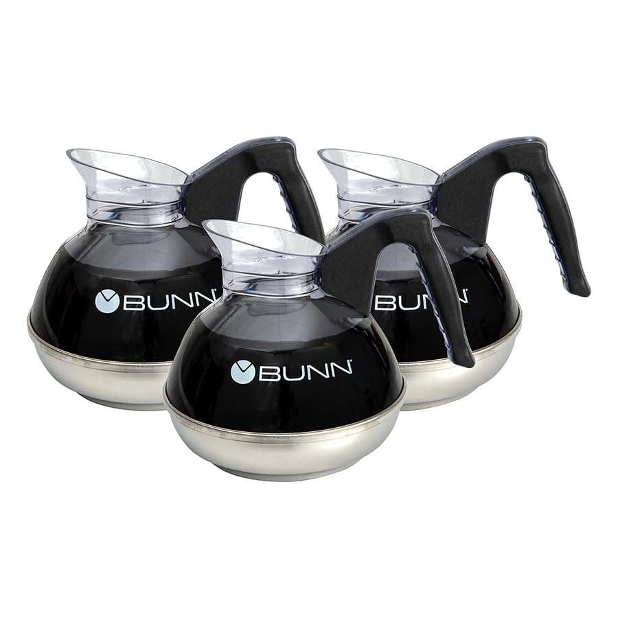 BUNN 12 Cup Easy Pour Commercial Decanter with Handle (3 Pack), Black 4