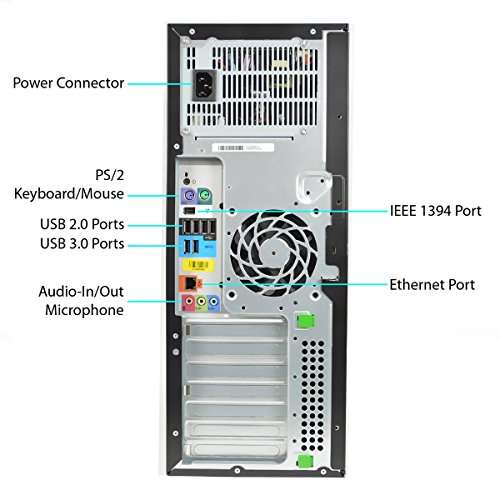 HP Z420 Workstation Desktop PC Tower Intel Xeon Six Core E5-1660 v2 3.7GHz 32GB RAM 240GB SSD 1TB HDD WiFi Windows 10 Pro (Renewed) 5