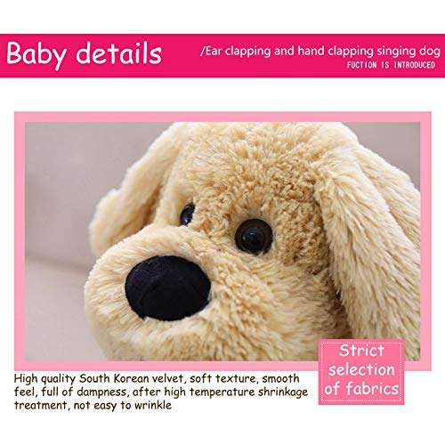 Fuggui Electric Plush Dog Singing Clapping Plush Teddy Dog Cute Interactive Musical Toy Stuffed Puppy Pet Companion Gift for Kids Bedroom Home Decoration Ornaments 28cm /11in 5